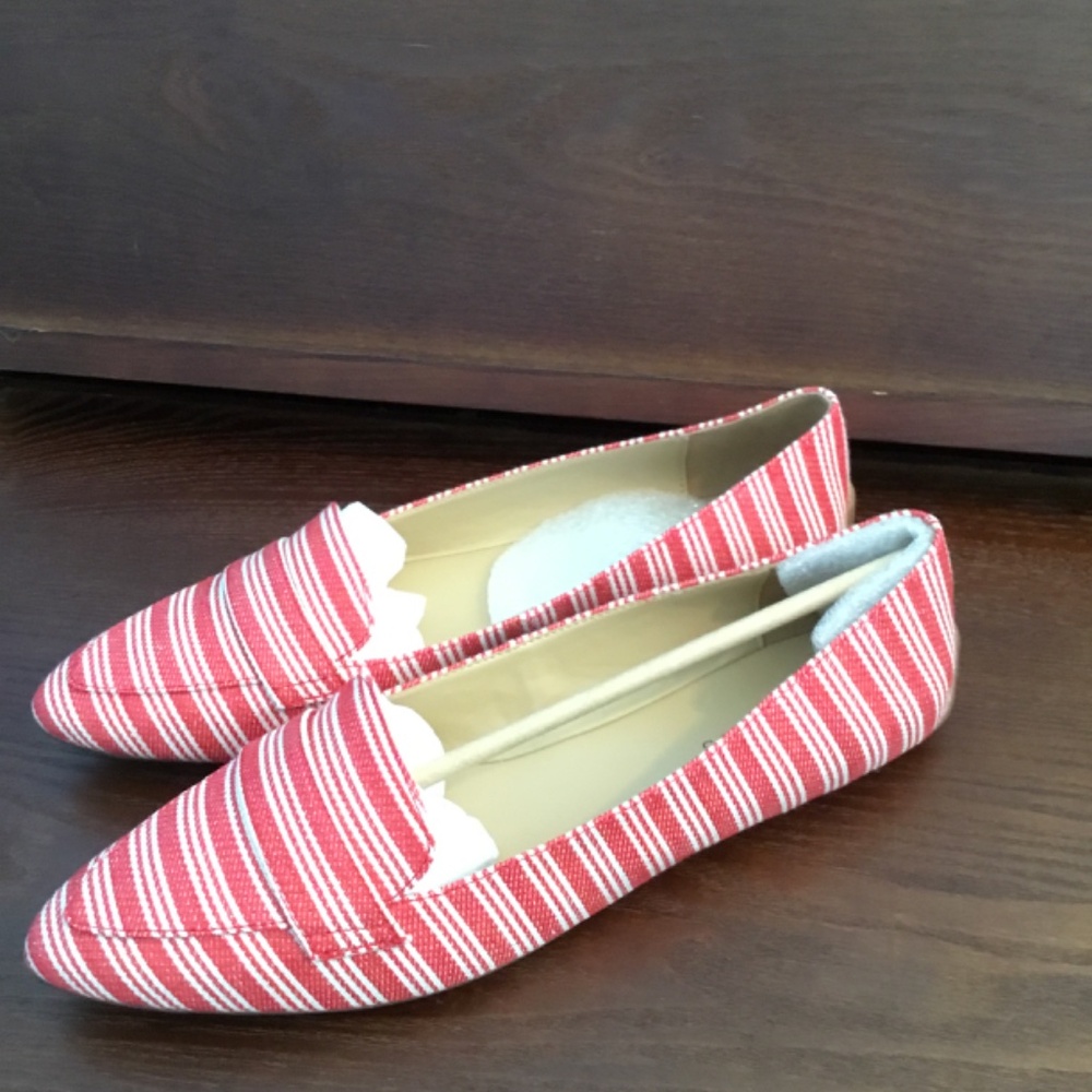 Talbots Red&White Striped Summer Flats, SZ 9.5, NIB - Picture 8 of 9